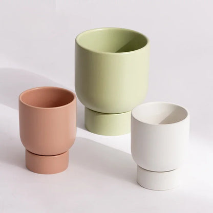 Pot de Fleur en Céramique Couleur