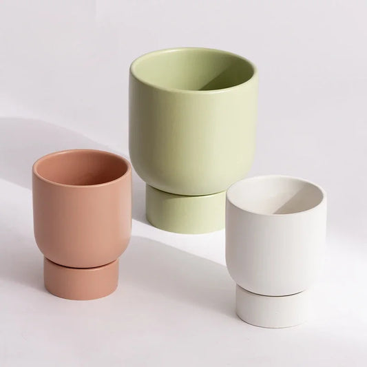 Pot de Fleur en Céramique Couleur